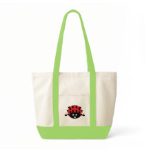 Cute Ladybug Canvas tas