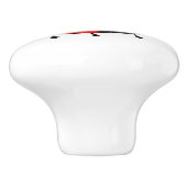 Cute Ladybug cartoon Keramische Knop (Zijkant)