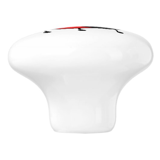 Cute Ladybug cartoon Keramische Knop (Zijkant)