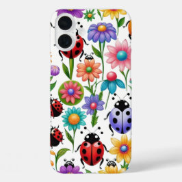 Cute ladybug iPhone 16 plus hoesje