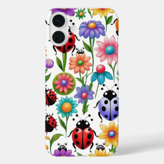 Cute ladybug iPhone 16 plus hoesje