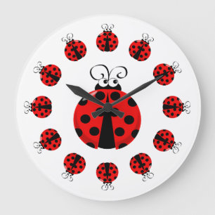 Cute Ladybug Clock Grote Klok