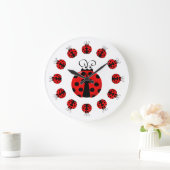 Cute Ladybug Clock Grote Klok (Huis)