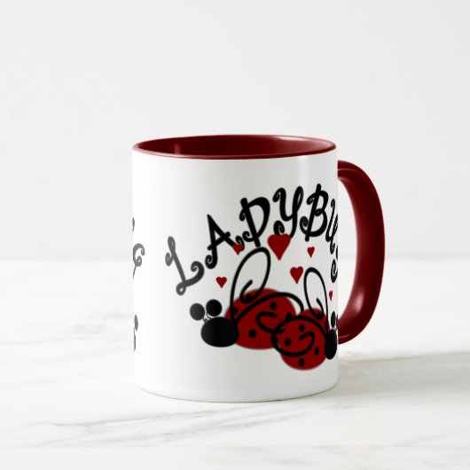 Cute Ladybug Coffee Mok (Voorkant rechts)