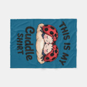 Cute Ladybug Couple This Is My Cuddle Fleece Deken (Voorkant (Horizontaal))