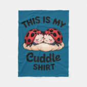 Cute Ladybug Couple This Is My Cuddle  Fleece Deken (Voorkant)