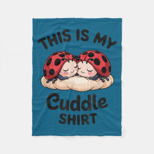 Cute Ladybug Couple This Is My Cuddle Fleece Deken (Voorkant)