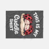 Cute Ladybug Couple This Is My Cuddle  Fleece Deken (Voorkant (Horizontaal))