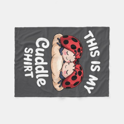 Cute Ladybug Couple This Is My Cuddle  Fleece Deken (Voorkant (Horizontaal))