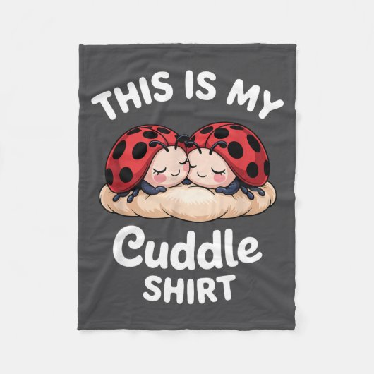 Cute Ladybug Couple This Is My Cuddle  Fleece Deken (Voorkant)