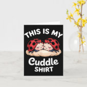Cute Ladybug Couple This Is My Cuddle  Kaart (Gele Bloem)