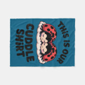 Cute Ladybug Couple This Is Our Cuddle  Fleece Deken (Voorkant (Horizontaal))