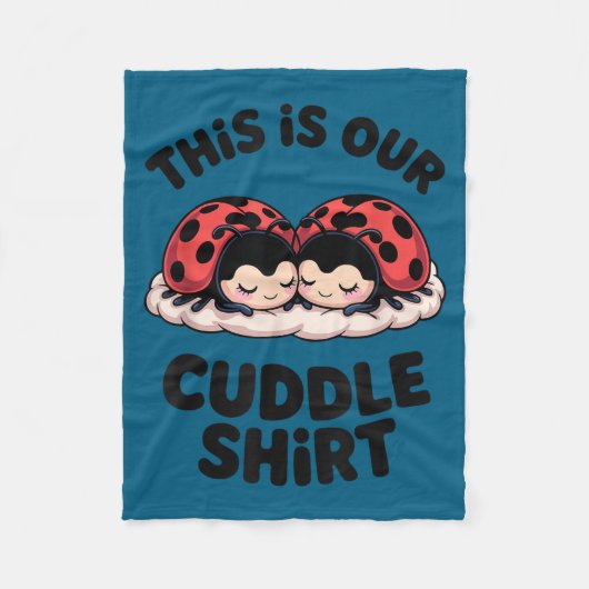 Cute Ladybug Couple This Is Our Cuddle  Fleece Deken (Voorkant)