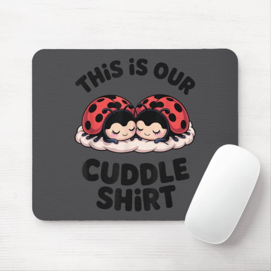 Cute Ladybug Couple This Is Our Cuddle  Muismat (Met muis)