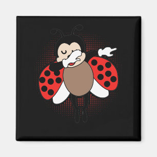 Cute Ladybug Dabbing Magneet