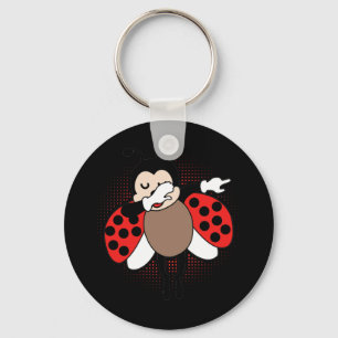 Cute Ladybug Dabbing Sleutelhanger
