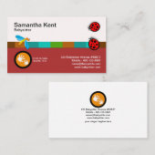 Cute Ladybug die Babyzittende diensten afspelen Visitekaartje (Voorkant / Achterkant)