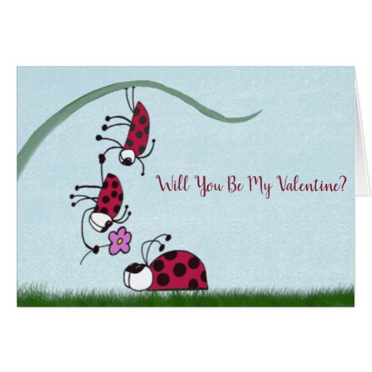 Cute Ladybug die zijn liefdesschilderingen uitstra (Voorkant Horizontaal)