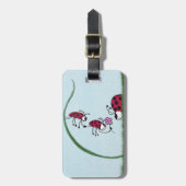 Cute Ladybug die zijn liefdesschilderingen uitstra Bagagelabel (Voorkant verticaal)