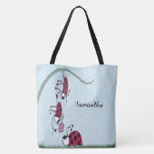 Cute Ladybug die zijn liefdesschilderingen uitstra Tote Bag (Achterkant)