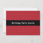 Cute Ladybug draait om 3, 3 jaar, polka dots Kaart (Achterkant)