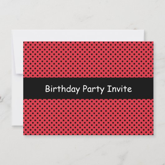 Cute Ladybug draait om 3, 3 jaar, polka dots Kaart (Achterkant)