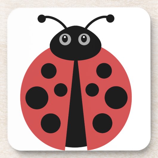 Cute Ladybug Drankjes Onderzetter (Voorkant)