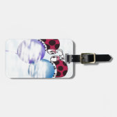 Cute Ladybug en Colorful Balloons Cartoon Bagagelabel (Voorkant horizontaal)