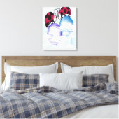 Cute Ladybug en Colorful Balloons Cartoon Canvas Afdruk (Insitu (Slaapkamer))