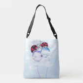 Cute Ladybug en Colorful Balloons Cartoon Crossbody Tas (Achterkant)