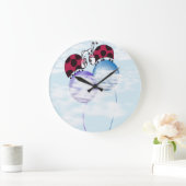 Cute Ladybug en Colorful Balloons Cartoon Grote Klok (Huis)