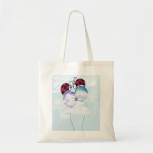 Cute Ladybug en Colorful Balloons Cartoon Tote Bag