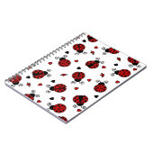 Cute Ladybug en Hearts Pattern Notitieboek (Linkerzijde)