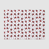 Cute Ladybug en Hearts Pattern Tissuepapier (Voorkant)