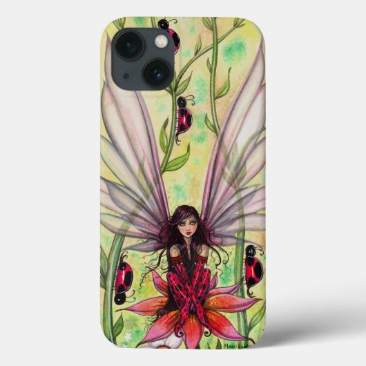 Cute Ladybug Fairy Fantasy Illustration Case-Mate iPhone Case (Achterkant)