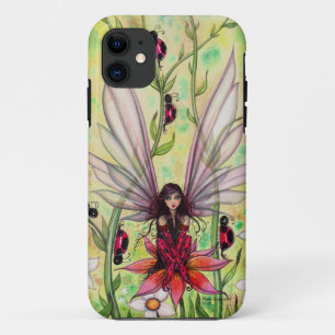 Cute Ladybug Fairy Fantasy Illustration iPhone 11 Hoesje