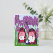 Cute Ladybug Family Illustration Briefkaart (Staand voorkant)