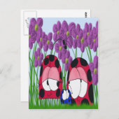 Cute Ladybug Family Illustration Briefkaart (Voorkant / Achterkant)
