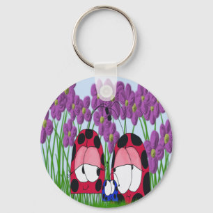 Cute Ladybug Family Illustration Sleutelhanger