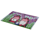 Cute Ladybug Family Illustration Snijplank (Hoek)