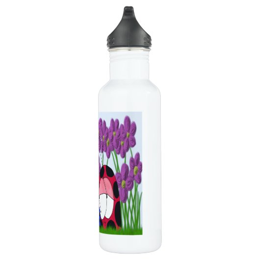 Cute Ladybug Family Illustration Waterfles (Rechts)