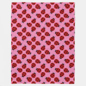 Cute Ladybug Fleece Blanket Deken (Voorkant)