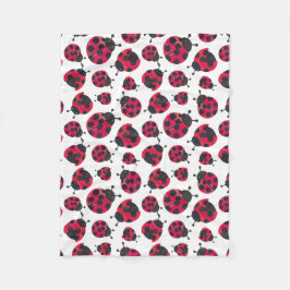 Cute Ladybug Fleece Deken
