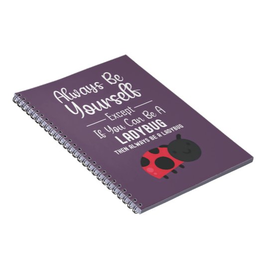 Cute Ladybug Gifts Funny Insect Bugs Cartoon Pink Notitieboek (Rechterzijde)