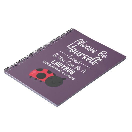 Cute Ladybug Gifts Funny Insect Bugs Cartoon Pink Notitieboek (Linkerzijde)
