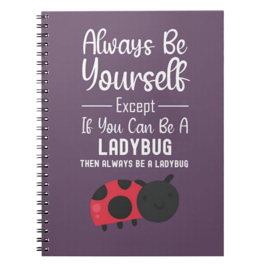 Cute Ladybug Gifts Funny Insect Bugs Cartoon Pink Notitieboek (Voorkant)