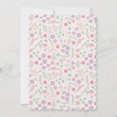 Cute Ladybug Girl Baby shower Invitation Kaart (Achterkant)