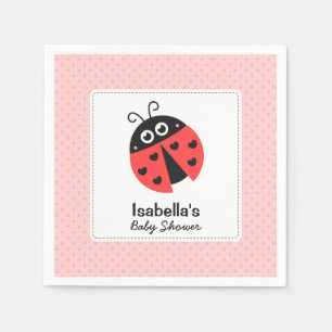 Cute Ladybug Girl Baby shower Party Supplies Servetten