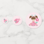 Cute Ladybug Girl Birthday Confetti (Voorkanten)