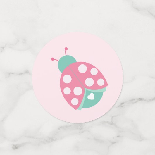Cute Ladybug Girl Birthday Confetti (Kleine voorkant)